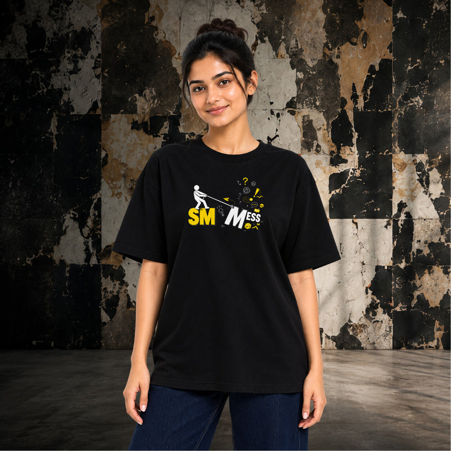 Social Media to Social Mess | Oversized T-shirt
