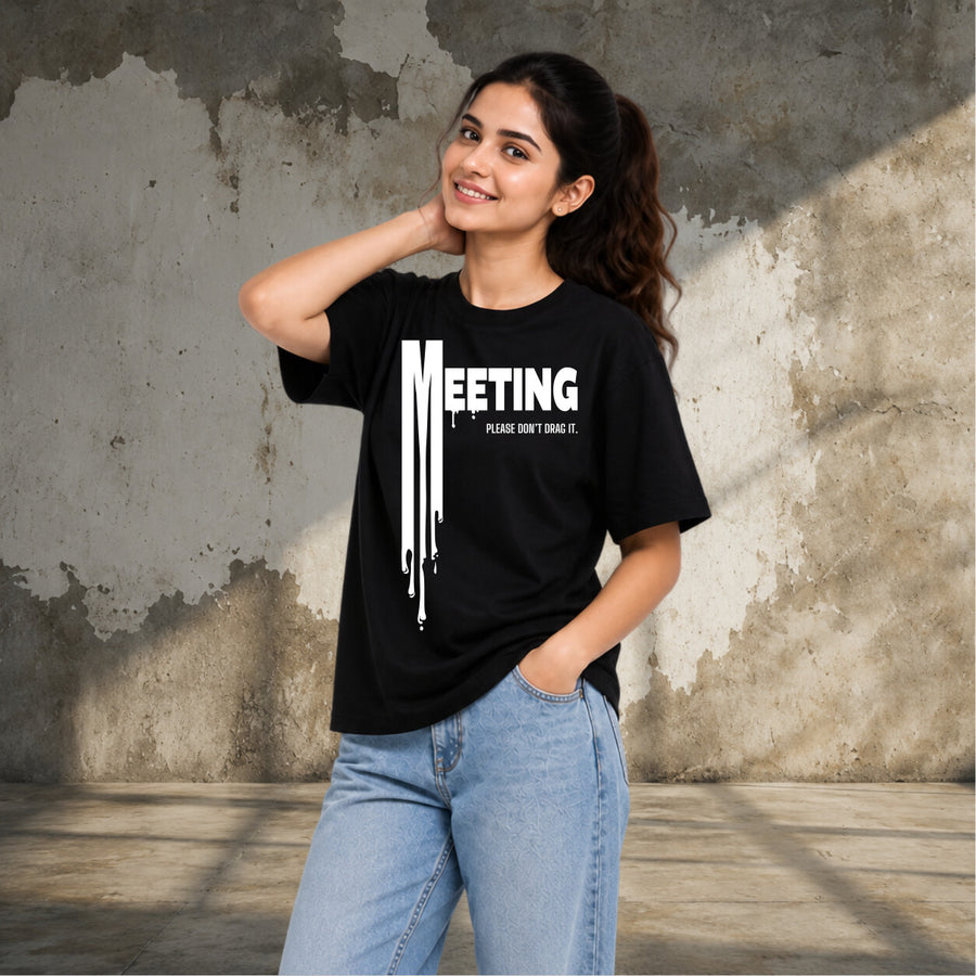 Short Meeting, Long Story | Oversized T-shirt