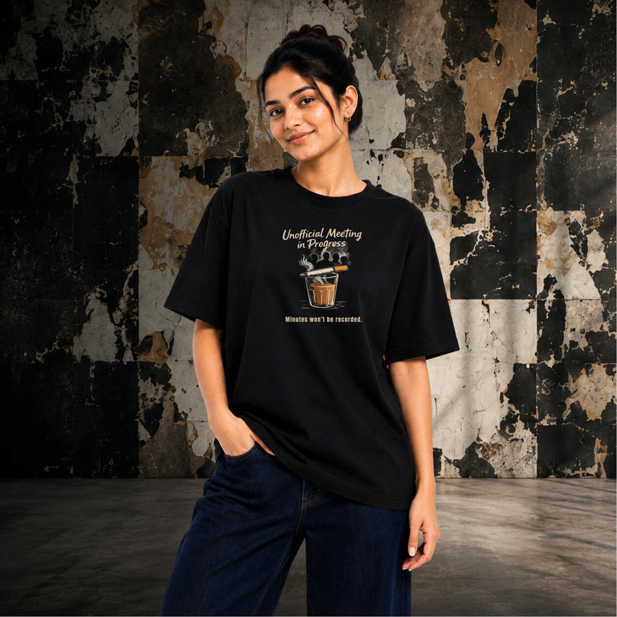 Chai, Sutta & Charcha | Oversized T-shirt